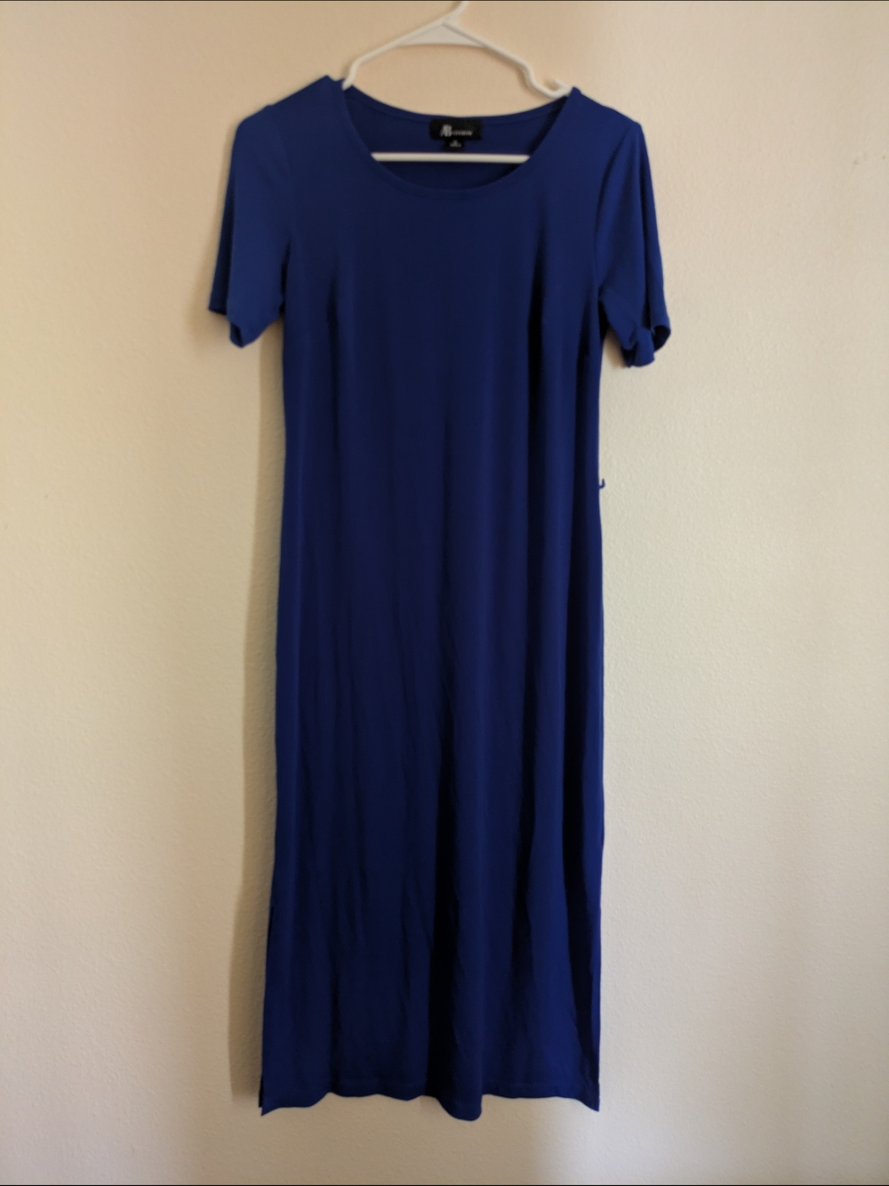 AB Studio Royal Blue Maxi Scoop Neck Dress